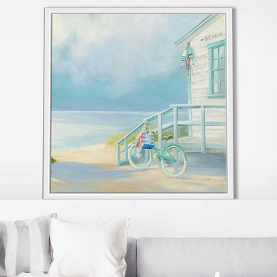 «Morning Ride To The Beach (Square)» par Julia Purinton, reproduction