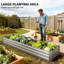 Grande jardinière surélevée galvanisée 8x2x1ft-197652060-197652059-197652056