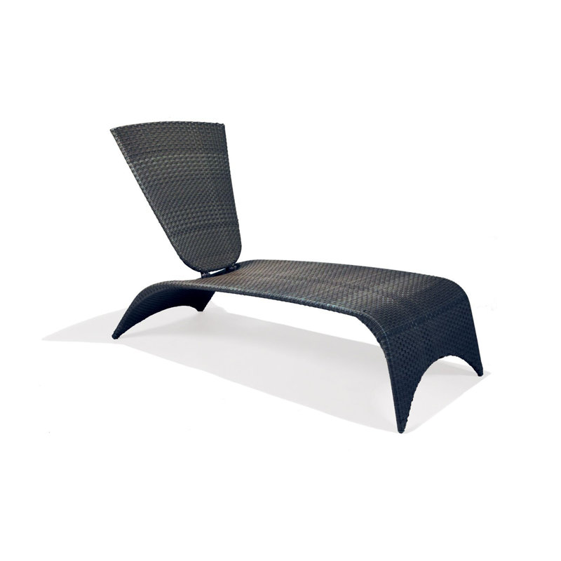 Malibu Nest Chaise Lounge with Folding Back, Rosewood