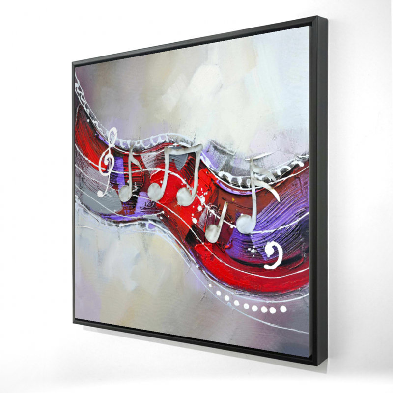 Symphony - Bedroom Red Framed Canvas for Home Decor