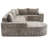 Coriddi Modern Chenille Upholstered Boneless Modular U-Shaped Sectional Sofa with Deep Seating and Oversized Cloud Comfort-125470039