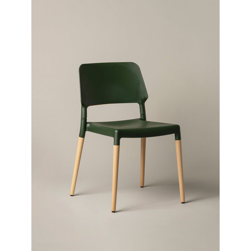 Belloch Chair, Natural Beech Wood, Green