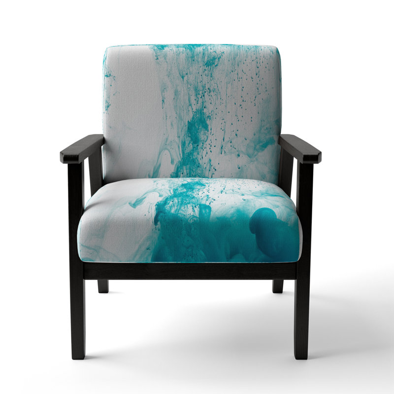 Mélange de bleu et de blanc en marbre - Chaise d'appoint et fauteuil rembourrés modernes