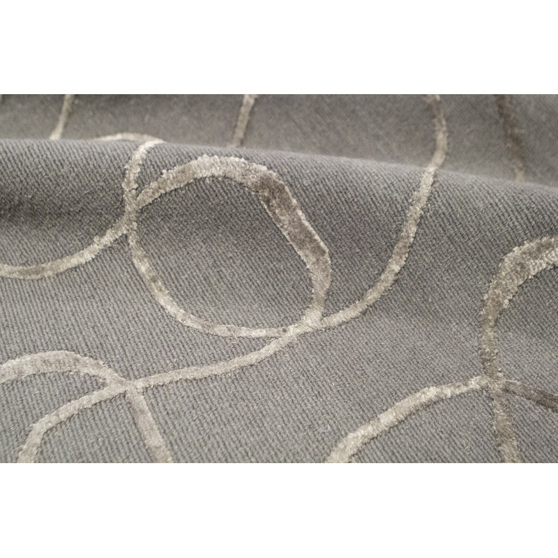 Tapis gris de haute qualité noué à la main