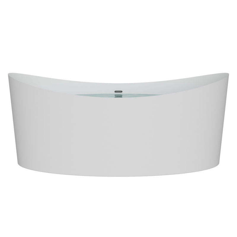 68.5'' x 31.5'' Freestanding Soaking Acrylic Bathtub, White