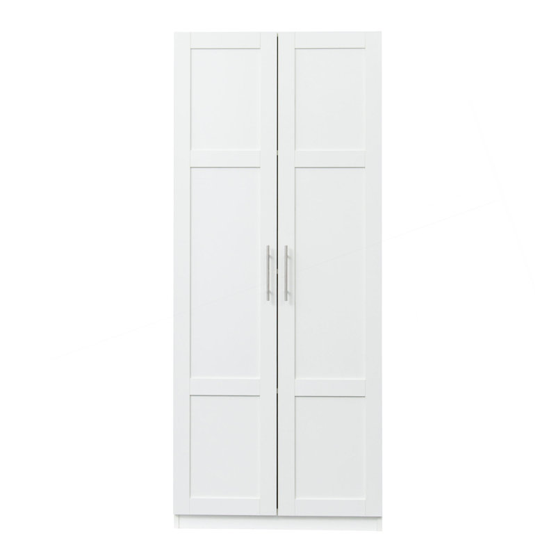 Armoire pour garde-manger, armoires de rangement pour garde-manger avec 2 portes et 3 tablettes, armoire de rangement pour garde-manger blanche, armoire pour la cuisine, la salle à manger et le salon.
