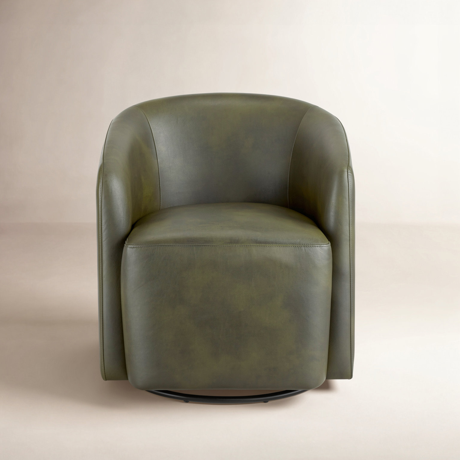 Armino Swivel Barrel Chair, Green