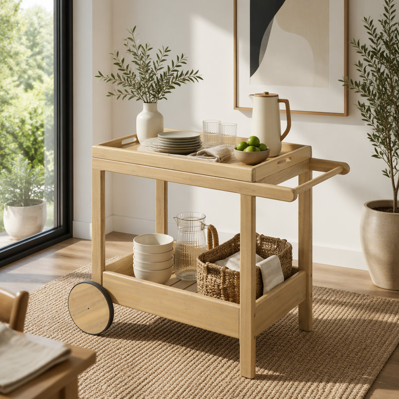 Outdood Rolling Bar Cart