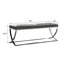 Banc contemporain contemporain à pieds courbés avec surface moderne et élégante pour le couloir