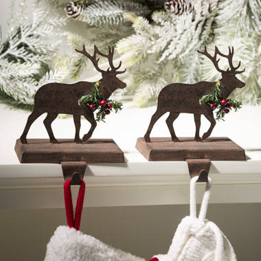 Wooden Stocking Hangers, Set of Two