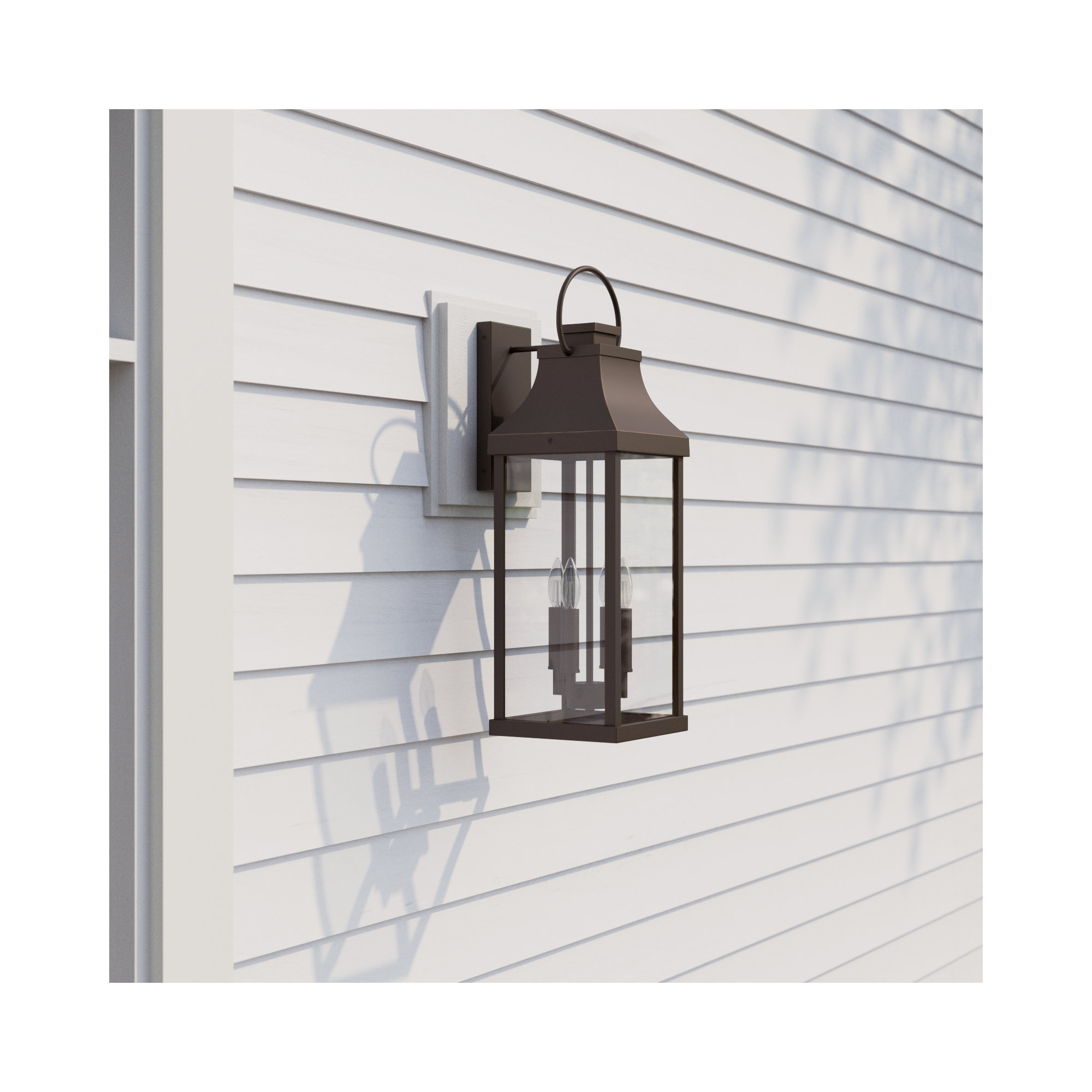 Caden 4 Light Outdoor Wall Light, Oiled Bronze