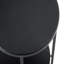 Petite petite table d'appoint ronde, table de bout de ferme à 2 niveaux, tables d'appoint pour petits espaces, tables de chevet pour le salon, tables basses avec tablette de rangement, noir
