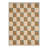 ZENITH Modern Checkerboard Machine Washable Beige / Brown Indoor Area Rug with Non-Slip Backing-2031755540