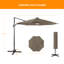 Rosell 132" Lighted Cantilever Umbrella-1874627534