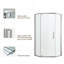 Cabine de douche à charnière néo-angle à demi-cadre 34 1/8 po x 72 po, 5/16 po (8 mm), chrome