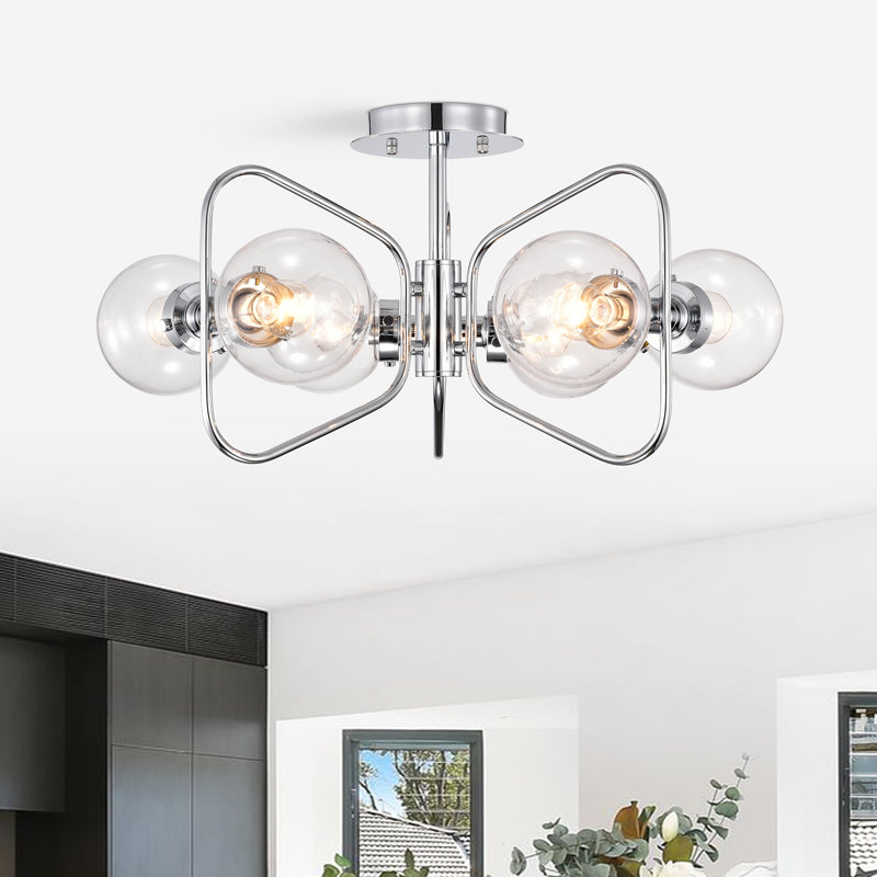 Plafonnier semi-encastré 6 lumières Inna 20 po