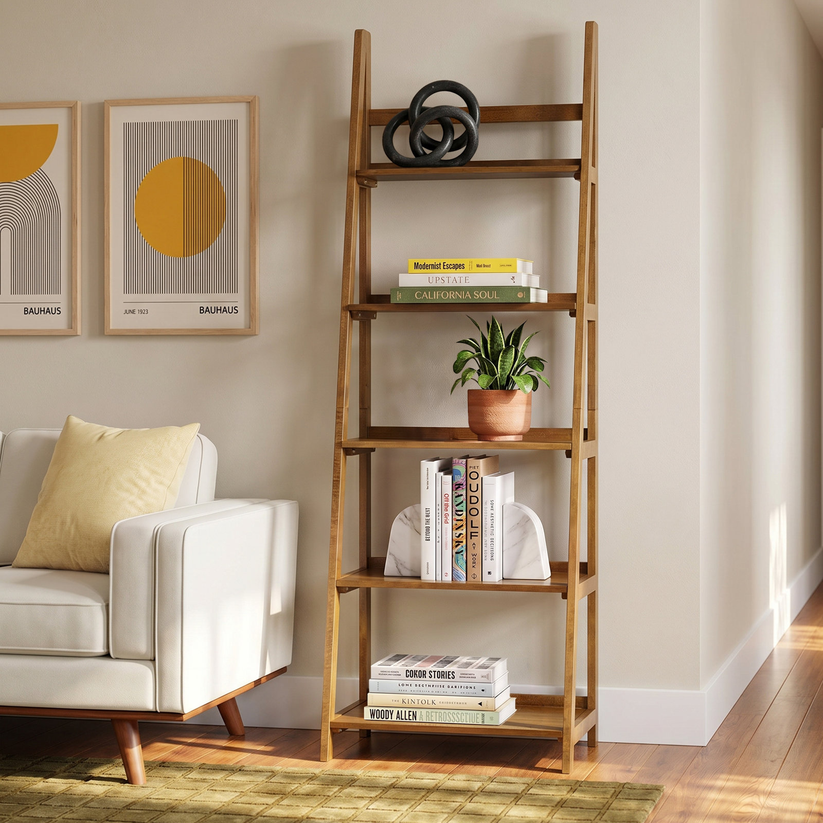 Kamal 25" Pine Bookcase, Brown