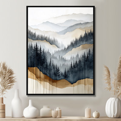Forêt brumeuse VI - Décoration murale sur toile représentant les bois