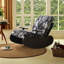 Chaise berçante moderne en bois massif rembourré-101308240