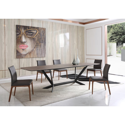 Metal Base Dining Table
