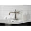Robinet de salle de bain 1 poignée à fixation sur le comptoir avec poignée escamotable Kingston-50999989-58299263