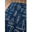 Tapis d'intérieur / extérieur bleu marine crocheté à la main Harland-96939983