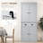 Kitchen Pantry, 4 Doors, 3 Adjustable Shelves, Large Drawer, Gray - Create Extra Storage 72" Shelves & Generous Internal Options