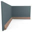Moulure à capuchon de base en bois massif de teinte de bois franc massif D16 5/8 po x l 1 3/8 po x L 96 po.-96930546