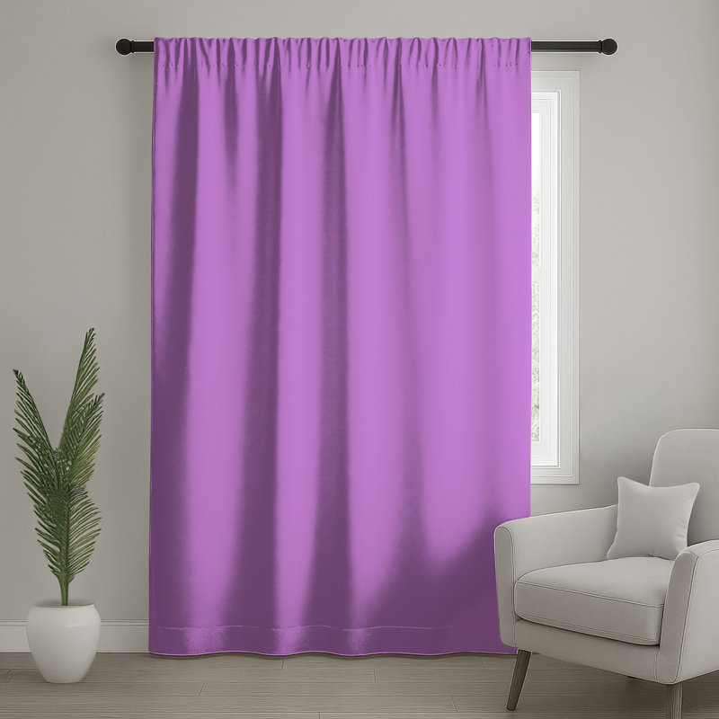 Rideaux de fenêtre de couleur unie mauve, voilages et voilages mauves - 1 panneau, 50 po x 92 po - 1 panneau, Transparent