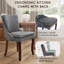 Ensemble de 4 chaises de salle à manger à double couche en chenille-1259493722