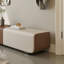 Banc de rangement rembourré en cuir Steph-1953190316