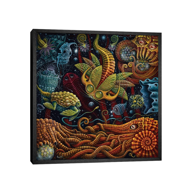 Seapods by R.S. Connett - Floater Frame Gallery-Wrapped Canvas Giclée on Canvas, Black, 45.72 cm H x 45.72 cm W