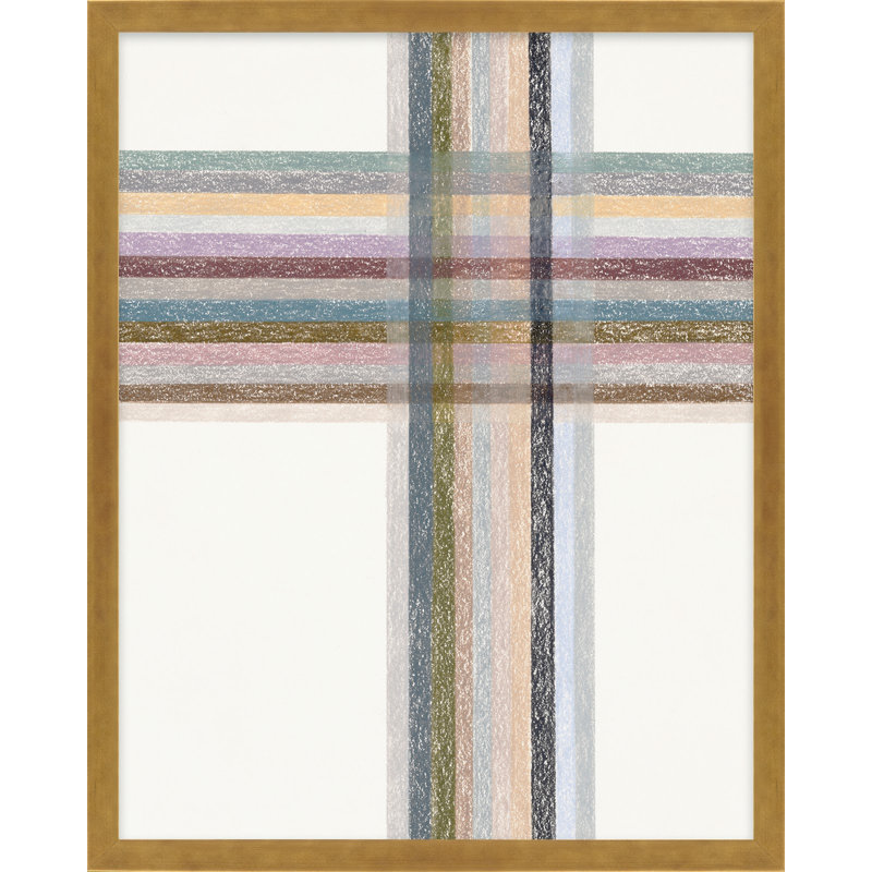 Intersection II Vertical Print by Beth James, Gold Framed, 16" W x 20" H