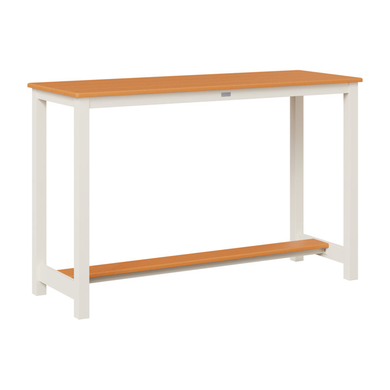 Berlin Gardens Balcony Aluminum Counter Height Table, 38.5" H x 60" W x 22" D, Mango Orange
