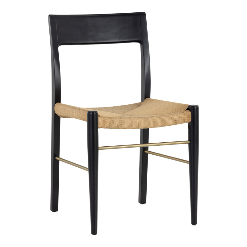 Upland Solid Wood Dining Chair, Black
