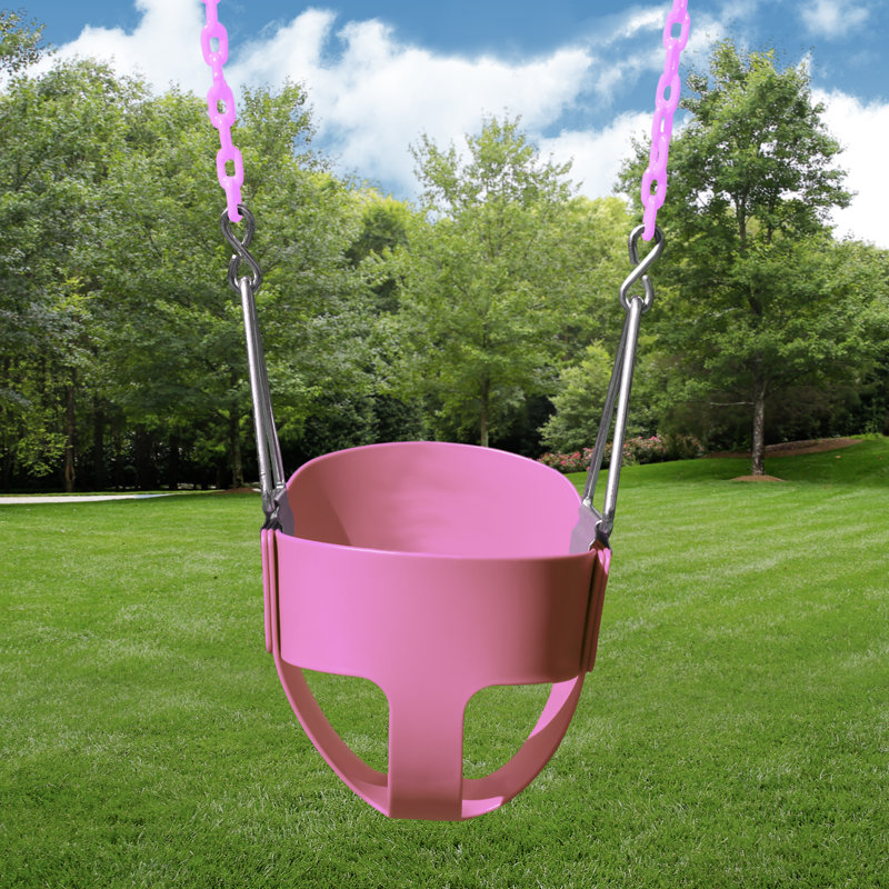 Balançoire en plastique avec chaînes, Rose