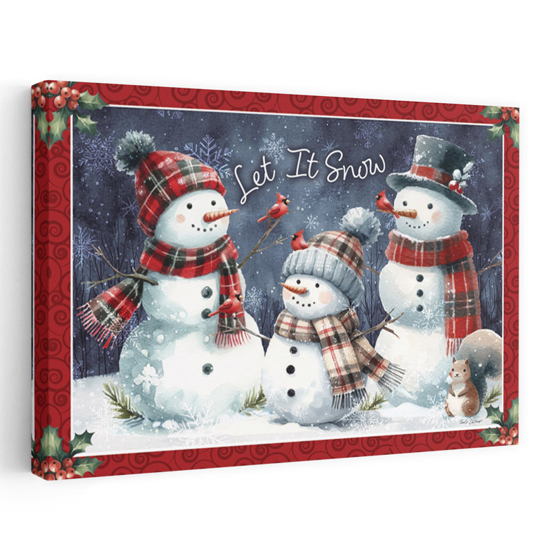 Let It Snow Christmas Snowmen, H 24 po x l 36 po