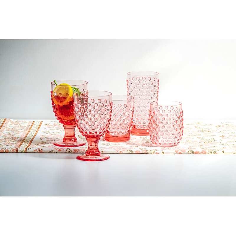 Labrecque Acrylic Wine Glass Set, Pink