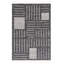Tapis noir / ivoire en laine et coton à motif géométrique Flore-1366826151