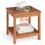 Square Solid Wood Outdoor Side Table - 45 cm W 45 cm D