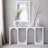 Canning 55" Wood Console Table with Cement Texture