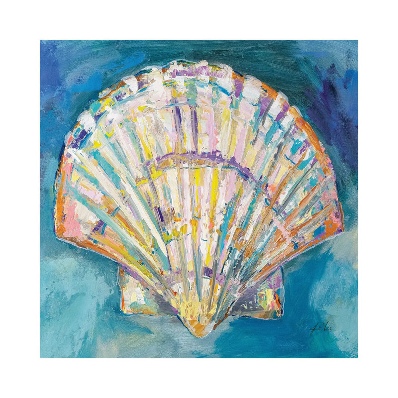 Scallop Shell Crop by Jeanette Vertentes - Wrapped Canvas Gallery-Wrapped Canvas Giclée, 45.72 cm H x 45.72 cm W