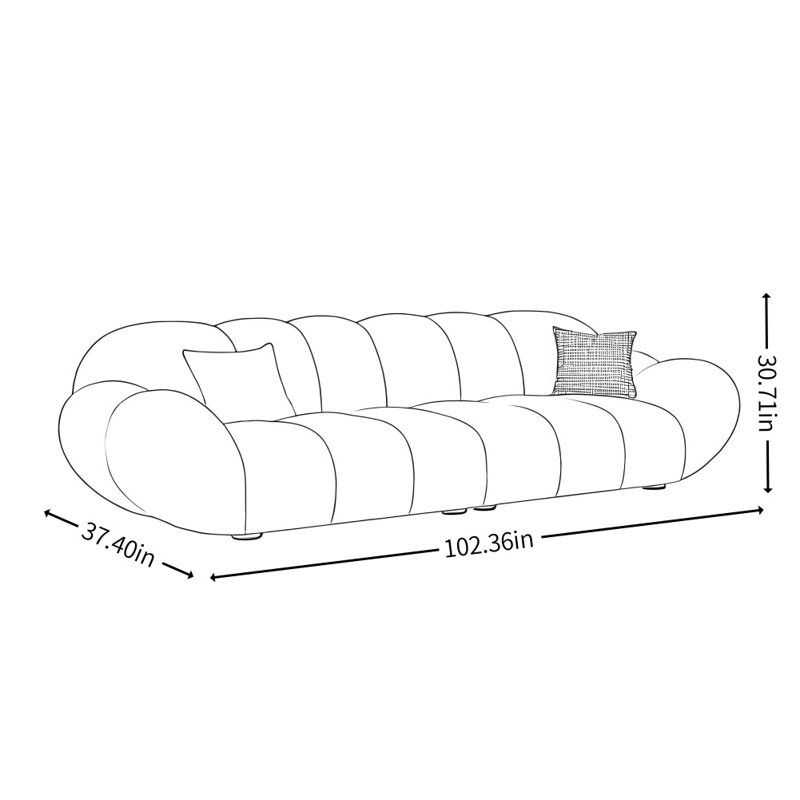 French Cream Style Simple Off-white Sofa
