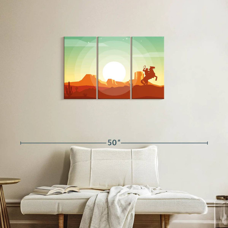 Lelar Western Desert, 20" H x 33" W