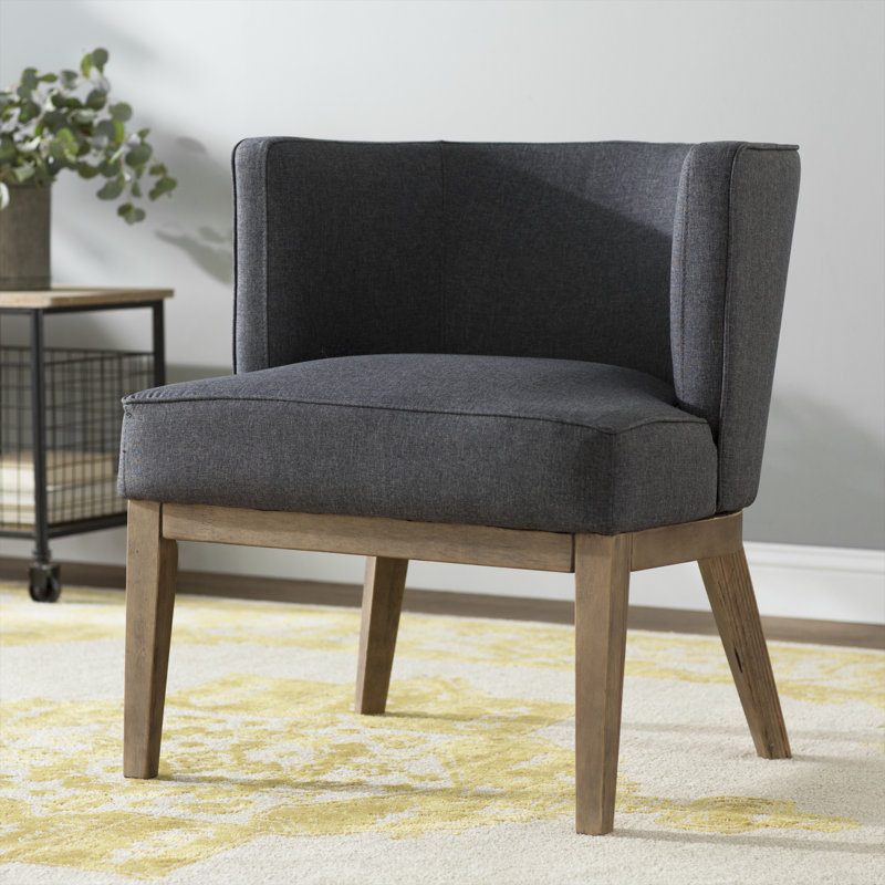 Fauteuil demi-tonneau l 25,5 po Evet, gris