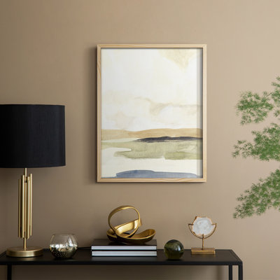 Slate Movement II Framed Print - Solid Wood