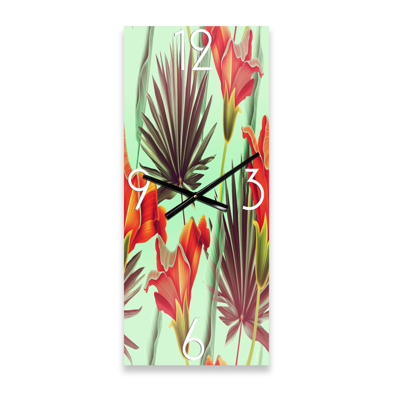 Horloge murale fleurs tropicales, Petit