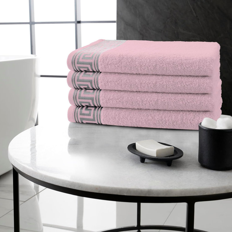  3 Piece Bath Sheet Same-Size Bale, Blush Pink, 2x Bath Sheet