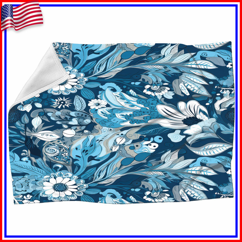 Machine Printed Throw Blanket, Throw