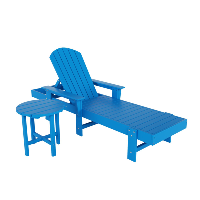 Chaise longue inclinable longue Altura 77,6 po, Bleu pacifique
